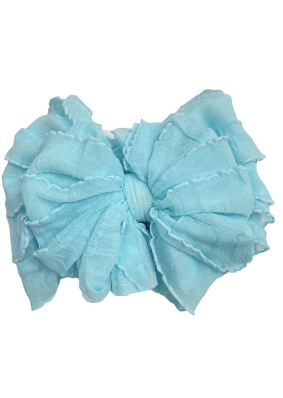 rockin royalty Aqua Ruffled Headband