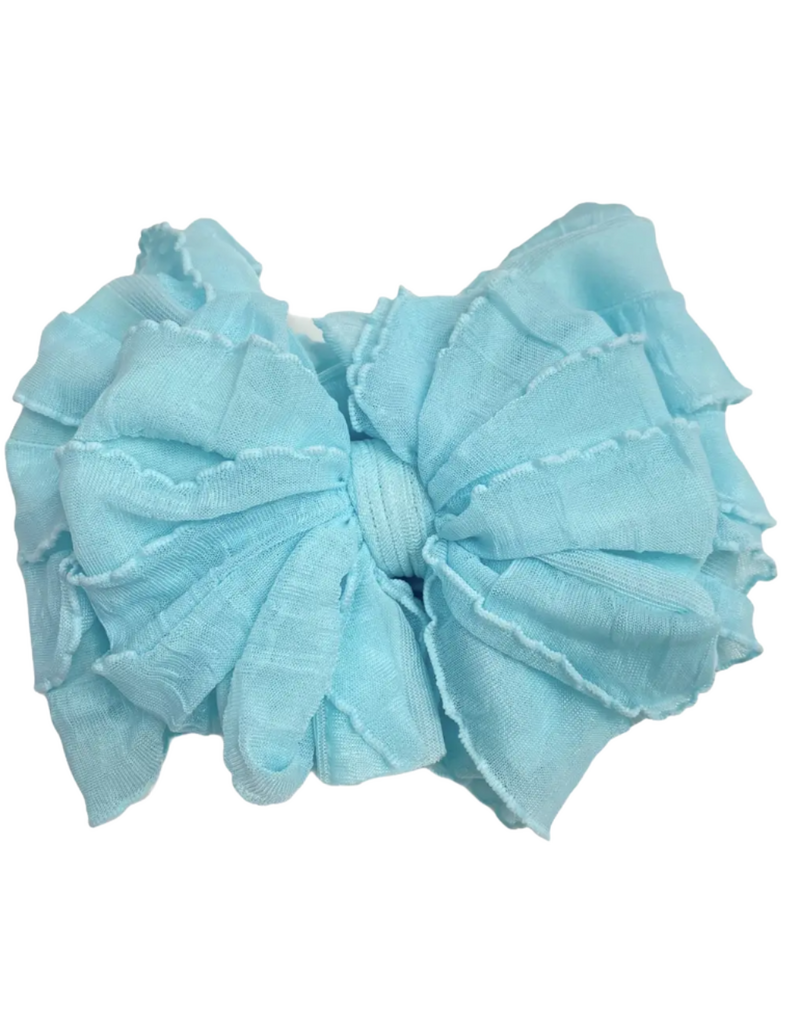 rockin royalty Aqua Ruffled Headband
