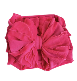 rockin royalty Neon Pink Ruffled Headband