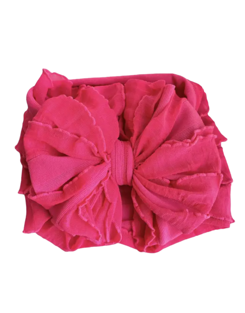 rockin royalty Neon Pink Ruffled Headband