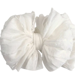 rockin royalty Off White Ruffled Headband