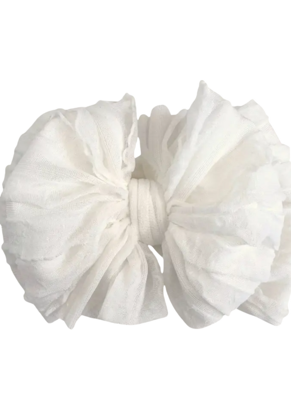rockin royalty Off White Ruffled Headband
