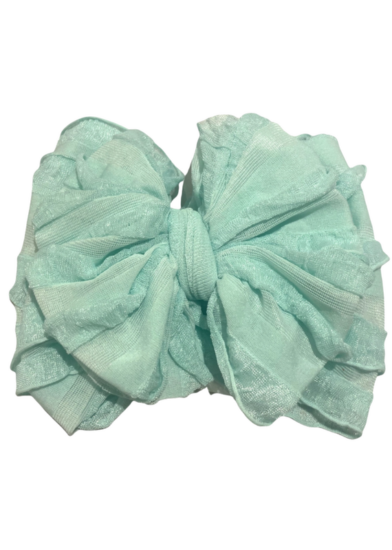 rockin royalty Seafoam Ruffled Headband