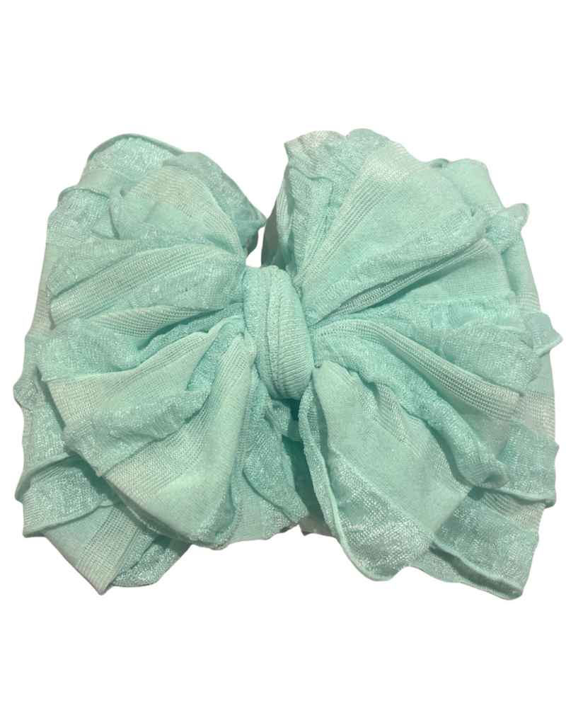 rockin royalty Seafoam Ruffled Headband
