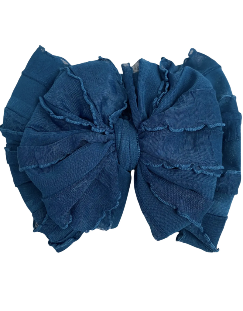 rockin royalty Teal Ruffled Headband