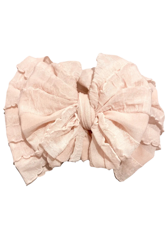 rockin royalty Peachy Keen Ruffled Headband