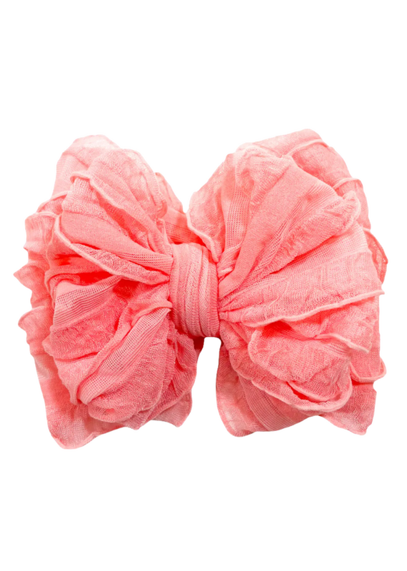 rockin royalty Pink Grapefruit Ruffled Headband