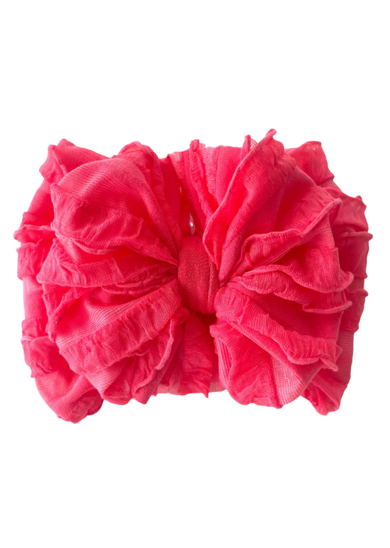 rockin royalty Coral Ruffled Headband