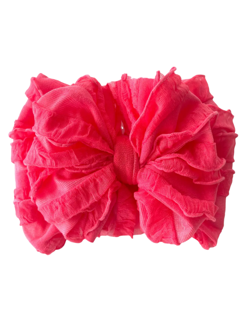 rockin royalty Coral Ruffled Headband