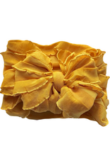 rockin royalty Mustard Ruffled Headband