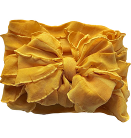 rockin royalty Mustard Ruffled Headband