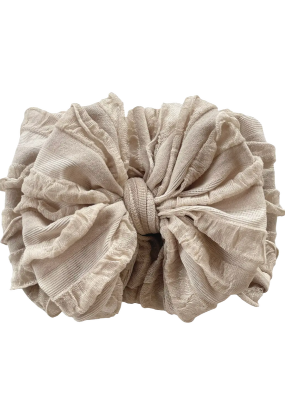 rockin royalty Champagne Ruffled Headband