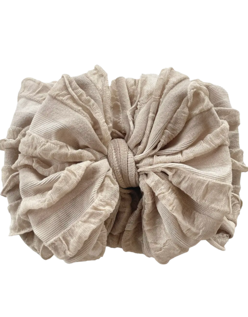 rockin royalty Champagne Ruffled Headband