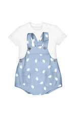 Waves Elephant Romper and Tshirt Set