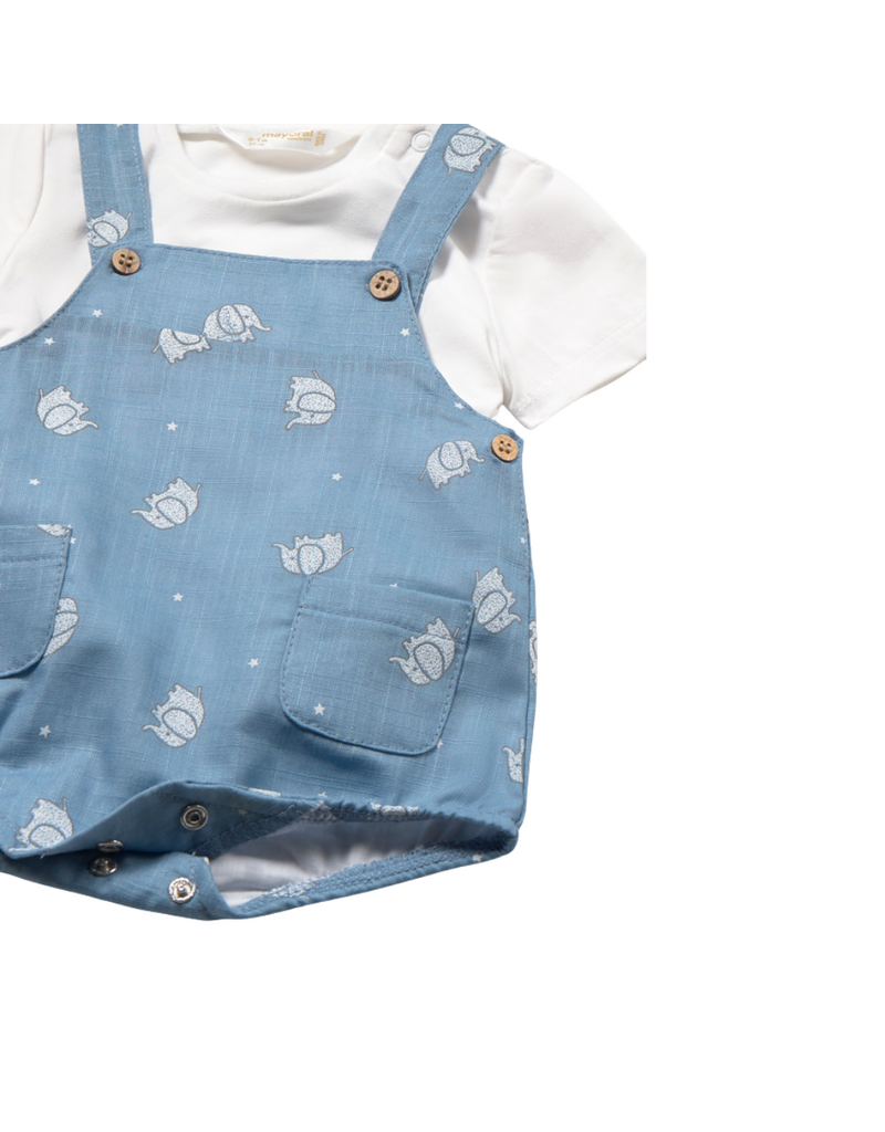 Waves Elephant Romper and Tshirt Set