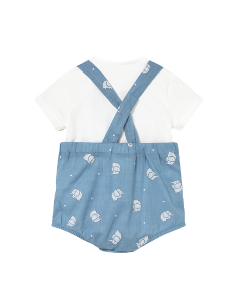 Waves Elephant Romper and Tshirt Set