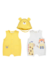 Yellow Onesies Set with Hat
