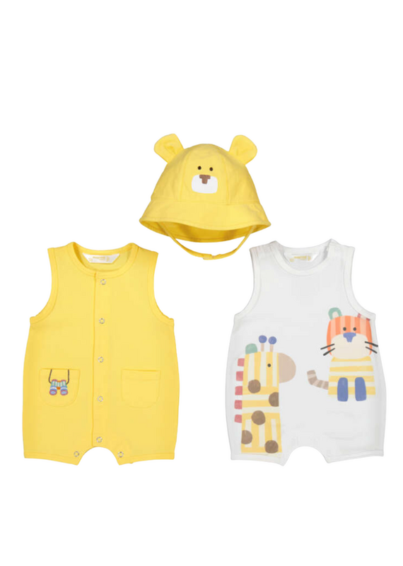 Yellow Onesies Set with Hat