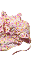 Rose Patterned Onesie with Hat