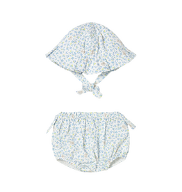 Lagoon Diaper Cover and Hat Set