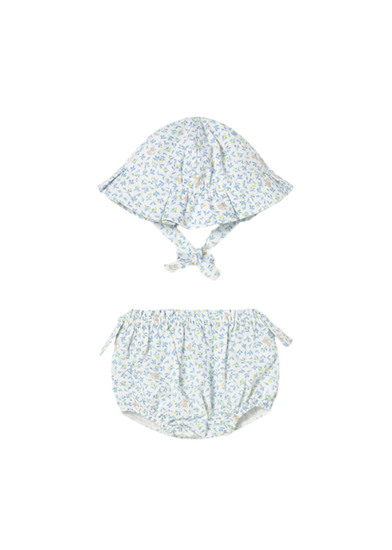 Lagoon Diaper Cover and Hat Set