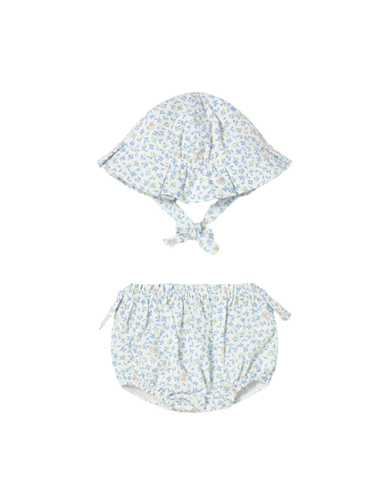 Lagoon Diaper Cover and Hat Set