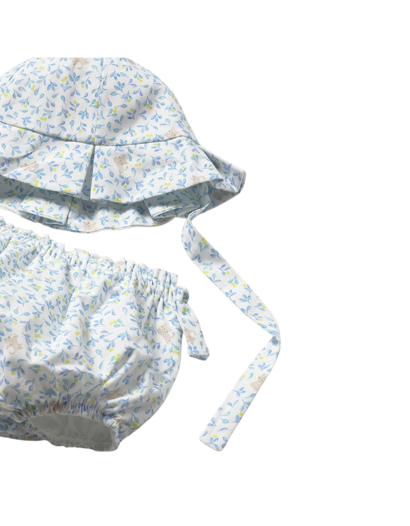 Lagoon Diaper Cover and Hat Set