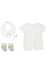 White Short Romper Cozy Set