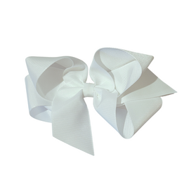 Bows Arts White Big (5in)  Grosgrain Bow