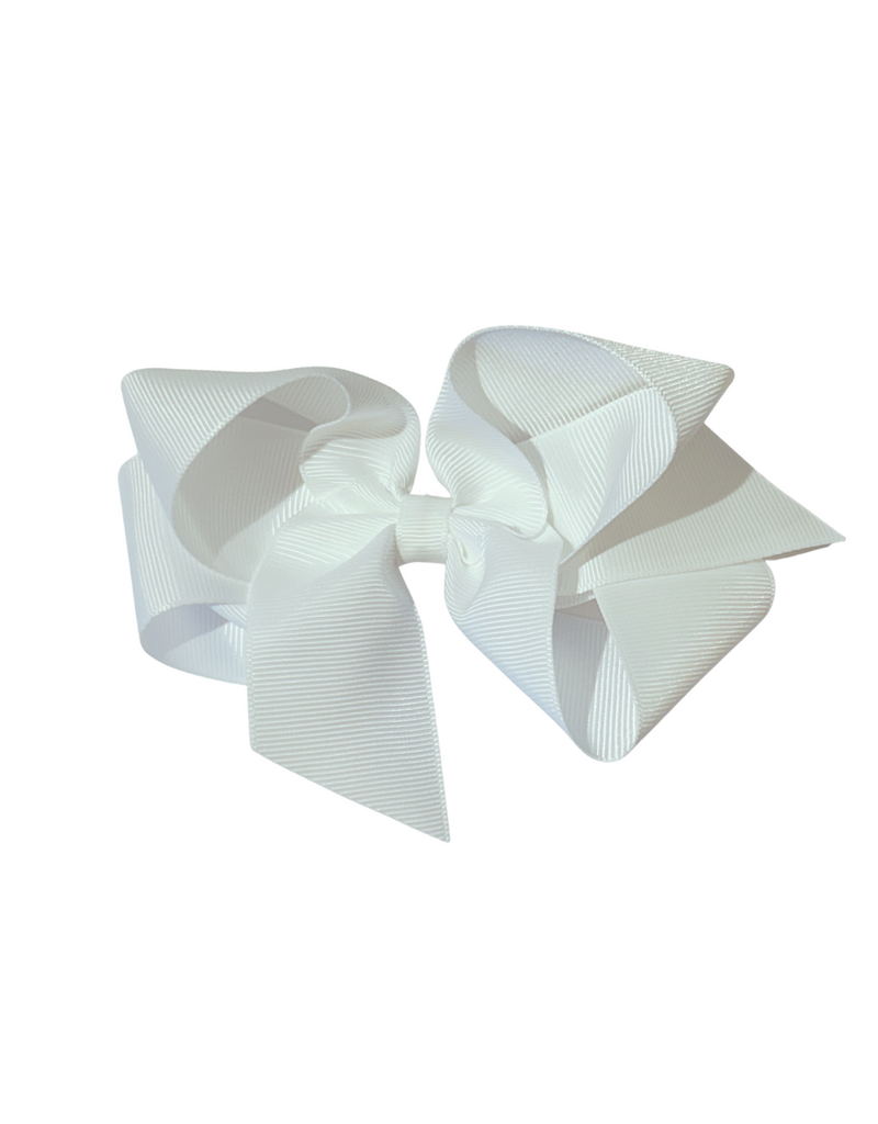 Bows Arts White Big (5in)  Grosgrain Bow