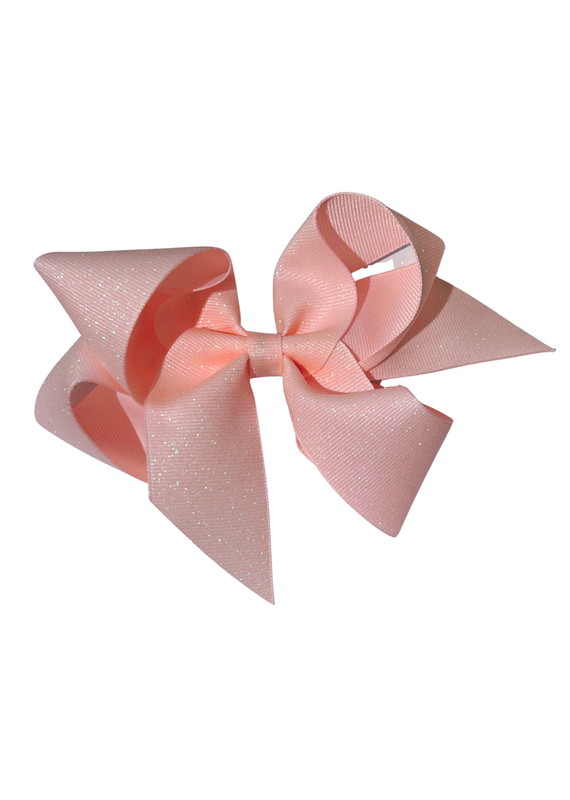 Bows Arts Light Pink Big (5in) Diamond Dust Grosgrain