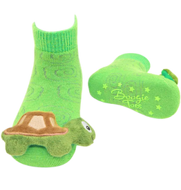 Green Turtle Rattle Socks 0-12m