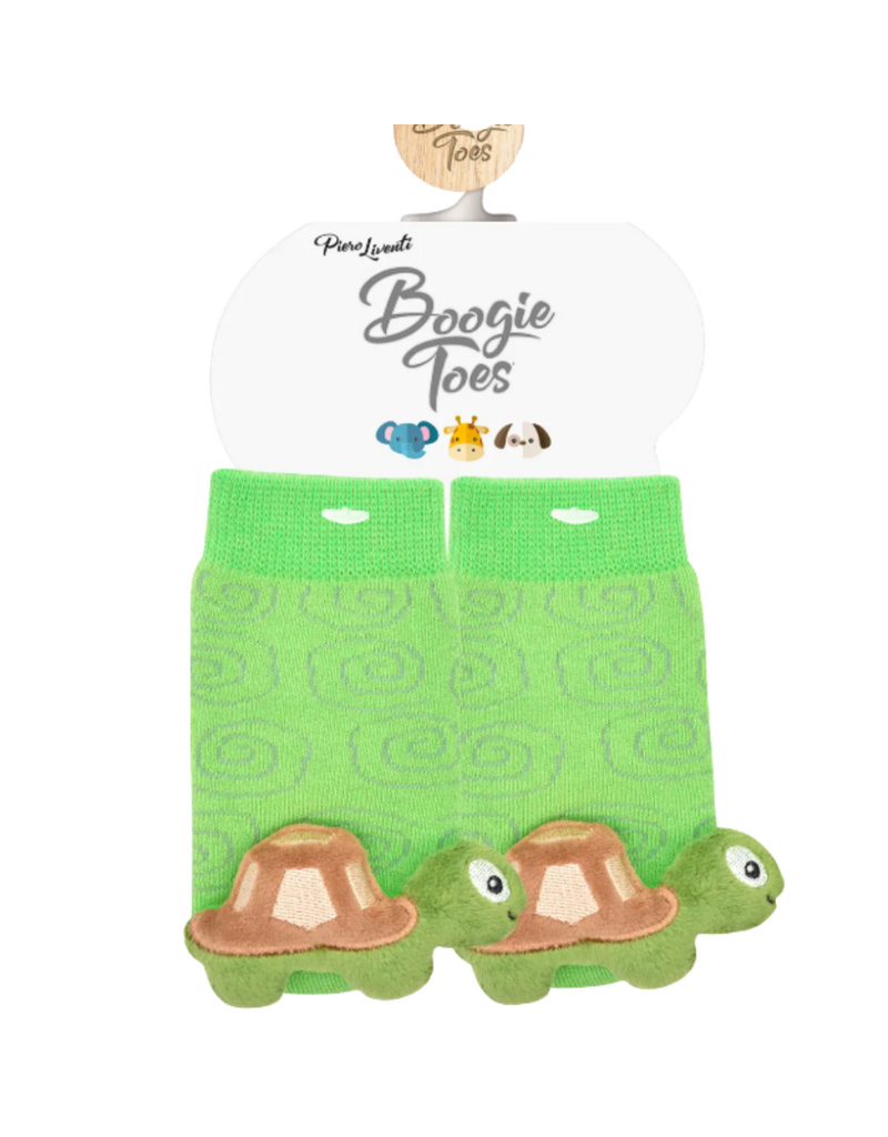 Green Turtle Rattle Socks 0-12m