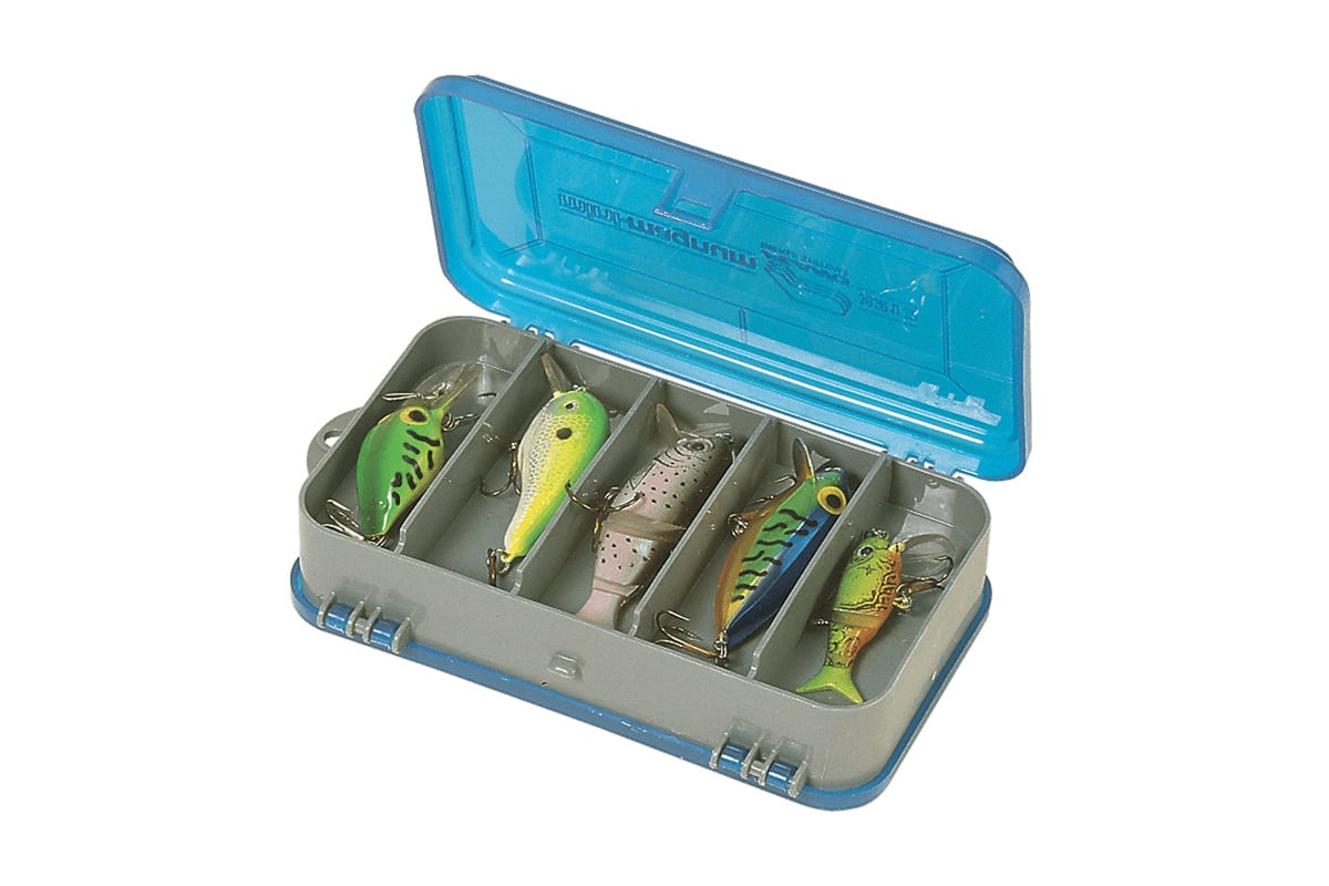 2-Tier Fishing Tackle Box with Detachable Dividers Adjustable Bait Box  Organizer