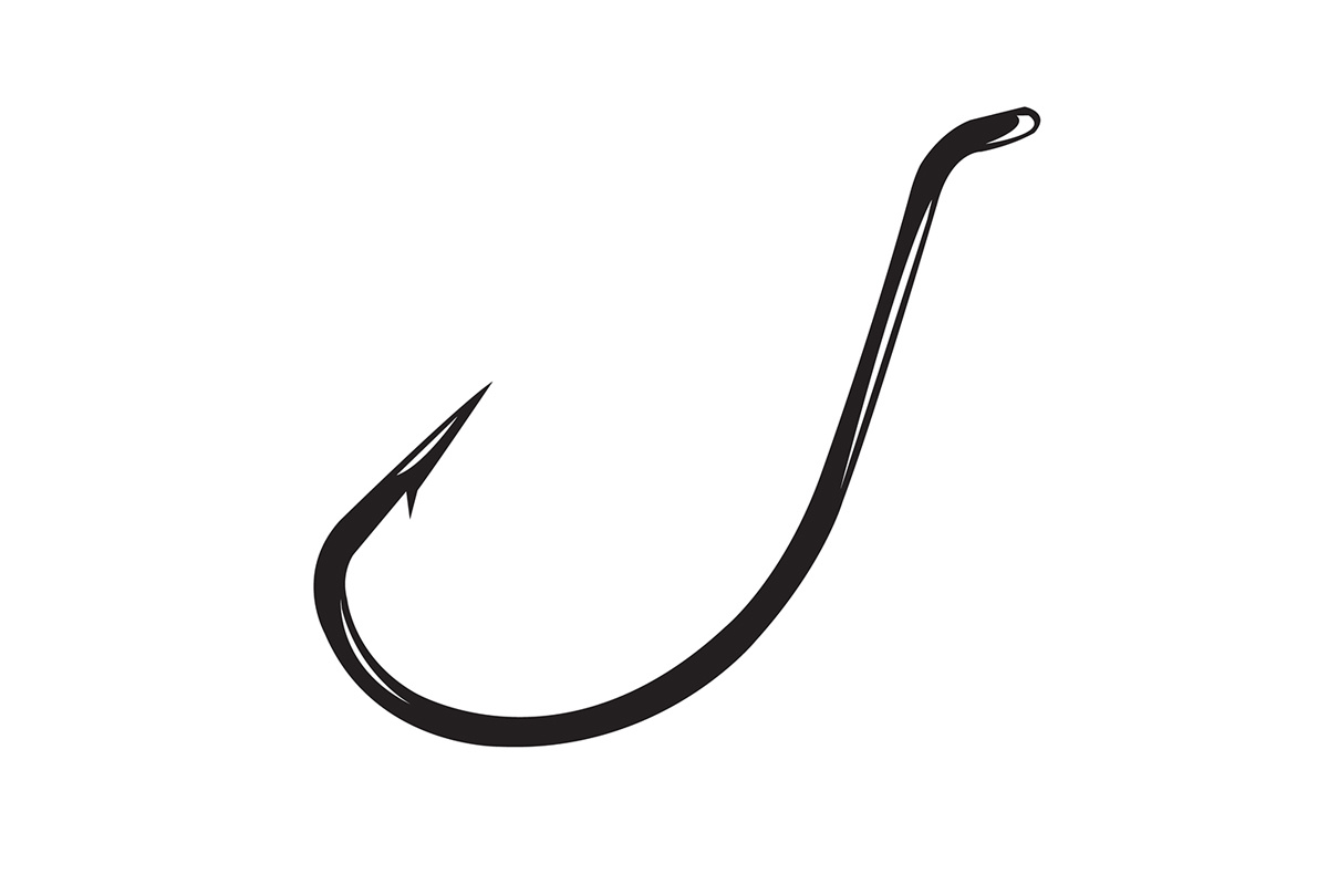 Mustad Dbl Wide Gap Bait Dropshot Hook-BlackNickel 10 ct