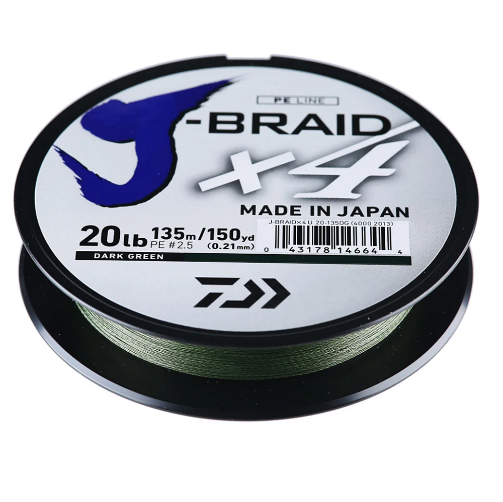Daiwa J-Braid X 4 Dark Green - Tackle Depot, daiwa braid 