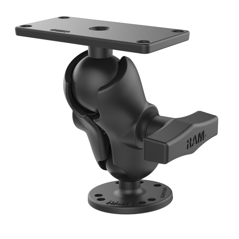 Ram Drill-Down Double 2.5in Ball Mount for Humminbird Helix 7