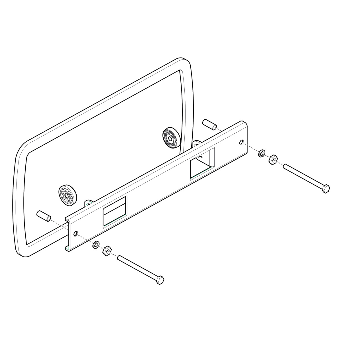 Humminbird IDMK H7 RD - In-Dash Mounting Kit HELIX 7 Models REINFORCED