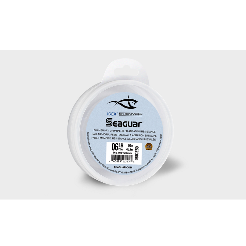 SEAGUAR ICEX FLUOROCARBON ICE FISHING LINE 50 YDS-LOW MEMORY