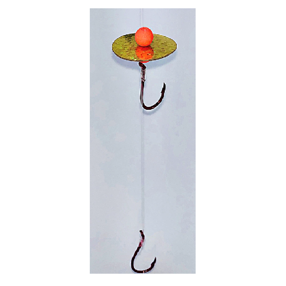 Spinner Rigs for Live Bait - Pk Sure Death Spinning Rig Orange - Yellow Spinner