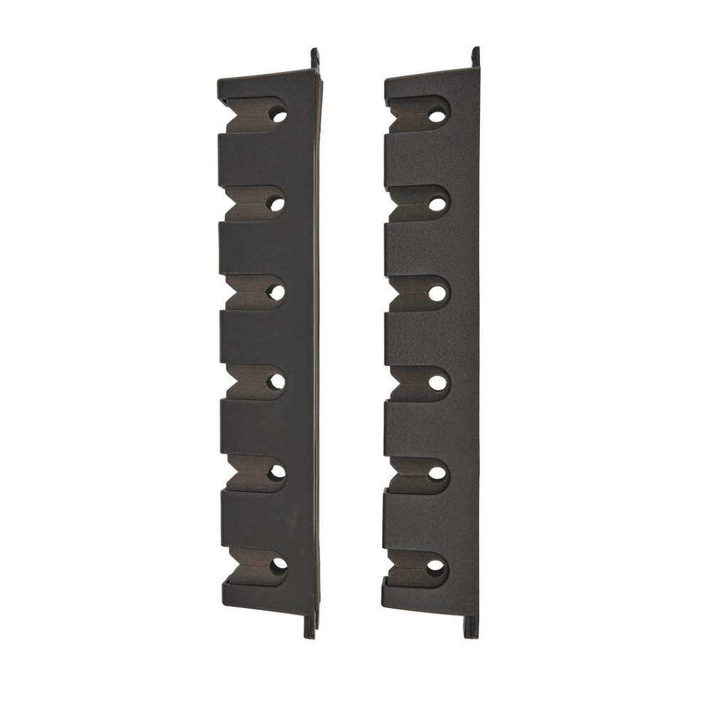 Pmsanzay Horizontal Fishing Rod Rack, 8 Rod Storage, Lightweight Plastic,  Black, 1-1/8 Inch Aperture