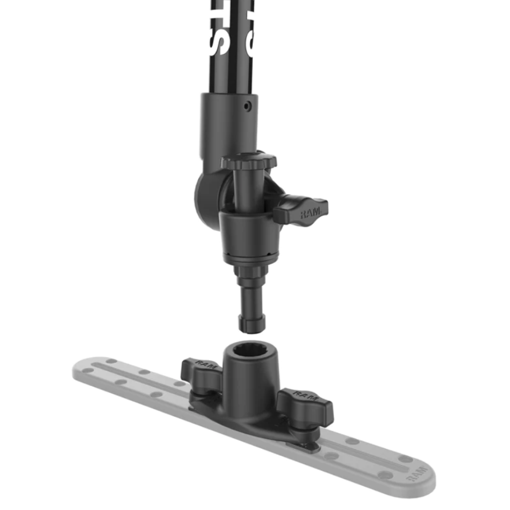 Ram Tough-Pole™ Camera Mount with Double Pipe & RAM® Track-Node™ Base