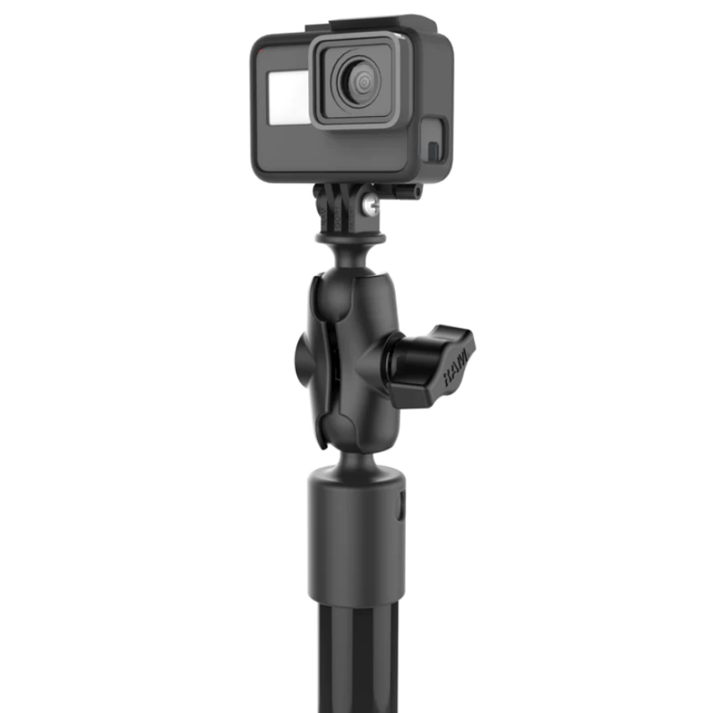 Ram Tough-Pole™ Camera Mount with Double Pipe & RAM® Track-Node™ Base