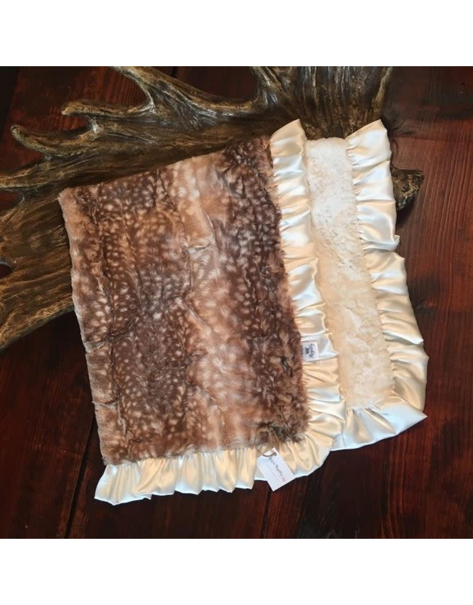 Rockin' Royalty Rockin Royalty- Fawn Ruffle Trim Blanket