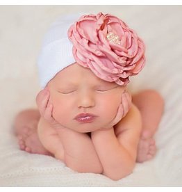 ILYBEAN Ilybean - Silk Rose with Pearl Hats Nursery Beanie