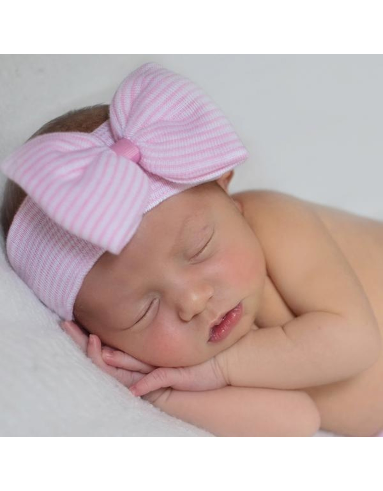 ILYBEAN Ilybean - Pink White Striped Nursery Headband