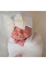 ILYBEAN Ilybean - Pearl Bow White Hat Nursery Beanie