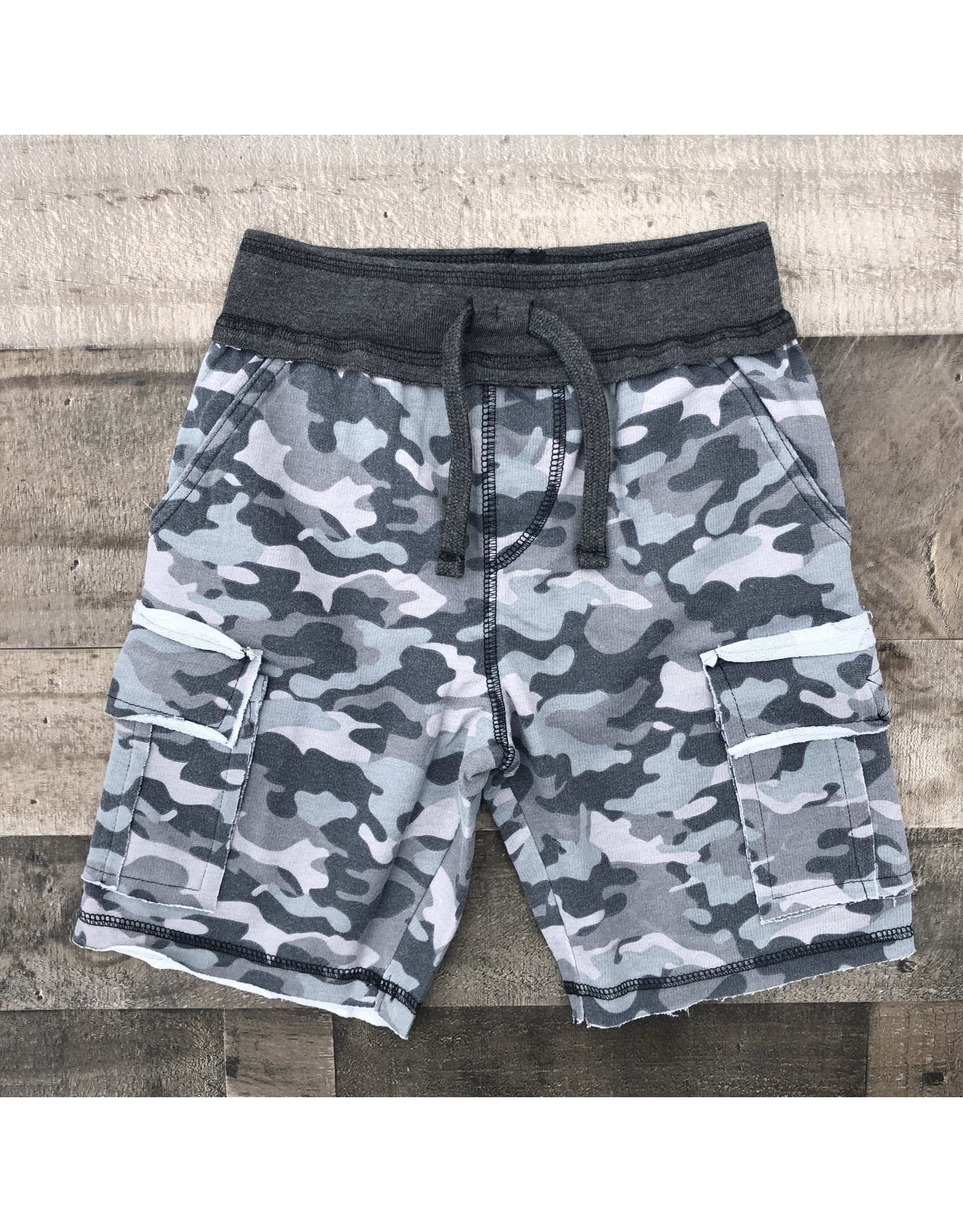 Mish Boys Mish Boys Distressed Camo Shorts Black Freckles Children