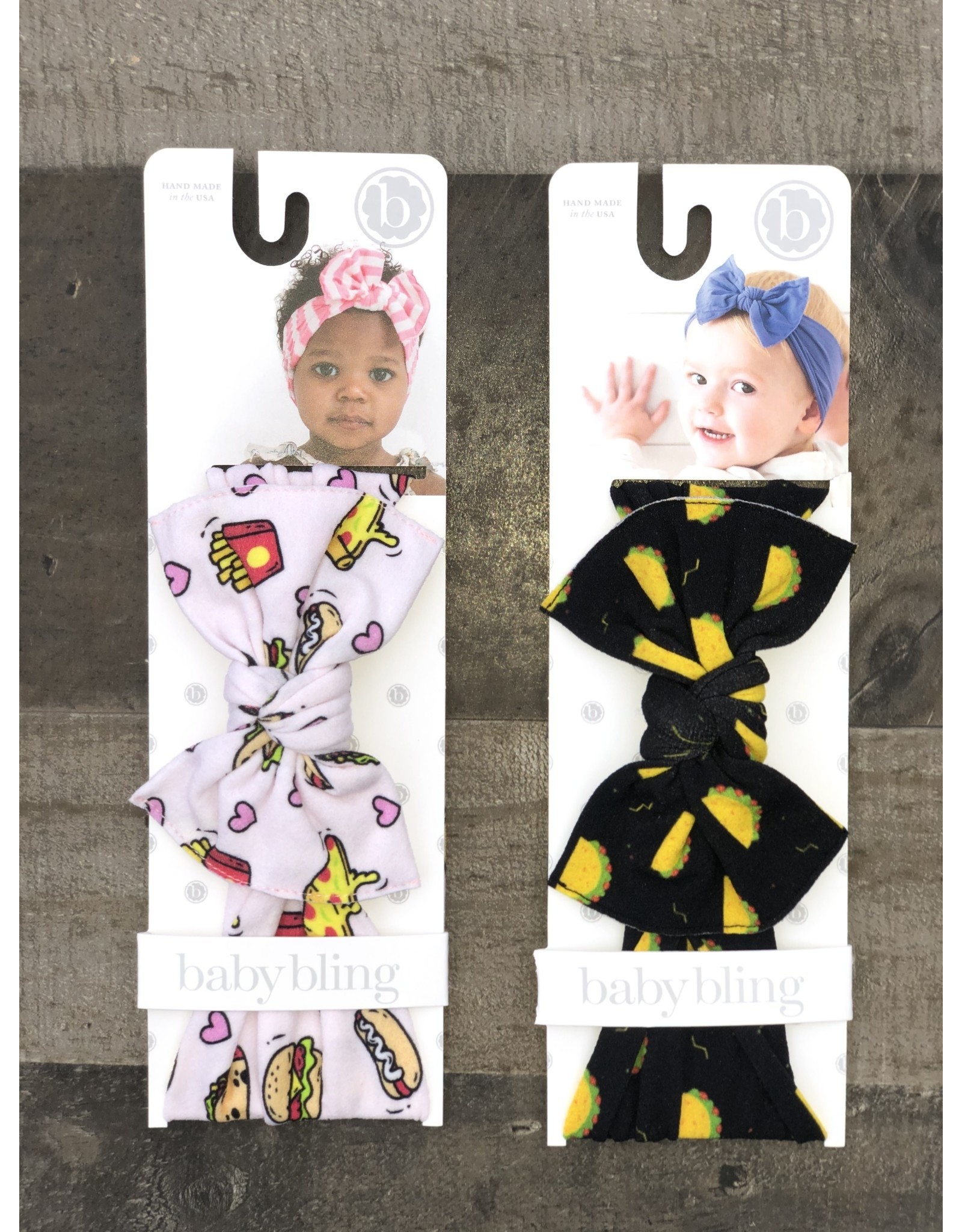 Baby Bling- Printed Knot: Foodie