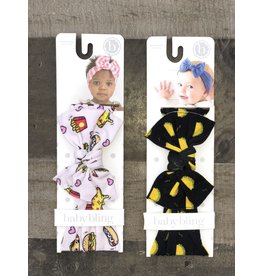 Baby Bling Baby Bling- Printed Knot: Foodie